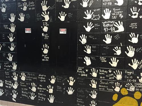 wall of hands 